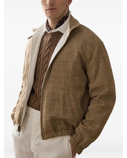 Ralph Lauren White Long-Sleeves Bomber Jacket for men