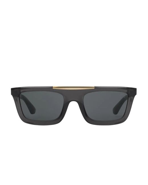 Burberry Gray Rectangle-Frame Sunglasses for men
