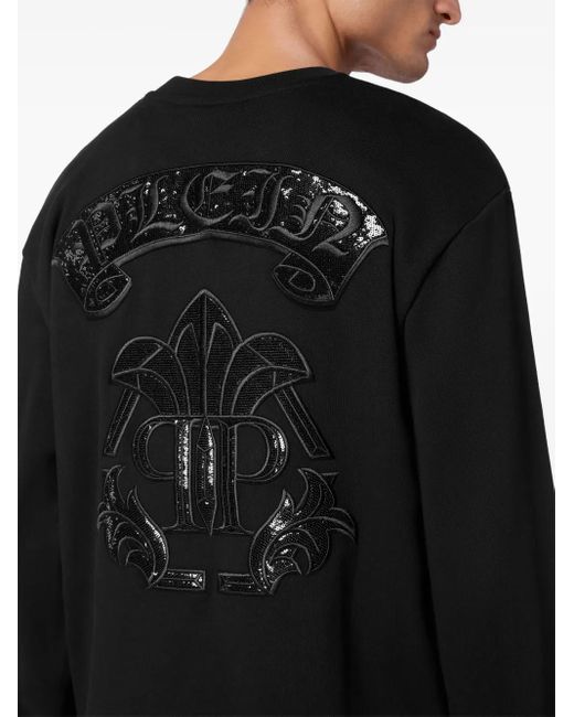 Philipp Plein Gothic Plein Sweater in het Black voor heren