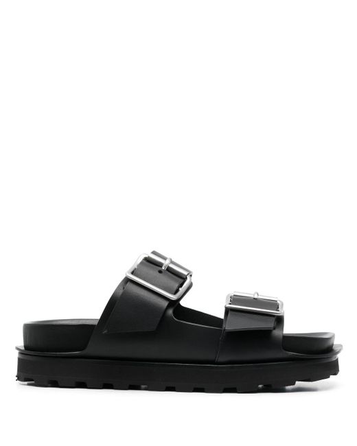 Jil Sander Double Bucklefastening Sandals in Black for Men Lyst