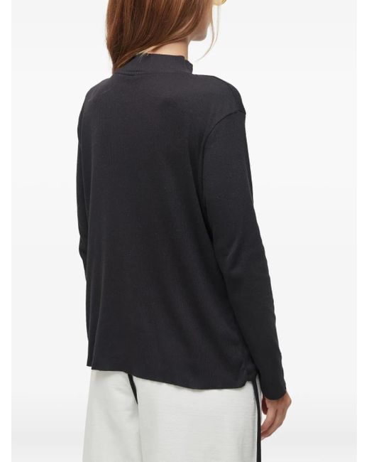Osklen Black Ribbed High-Neck Sweater