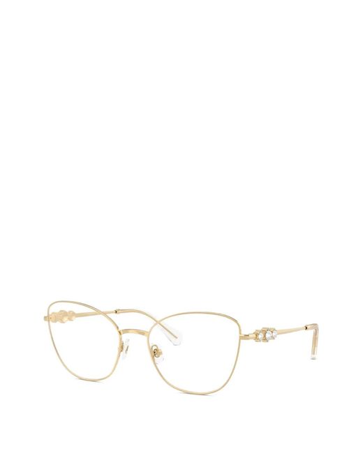 Swarovski White Cat-Eye Glasses