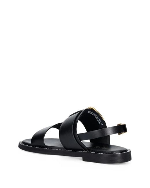 Marc O' Polo White Buckle-Fastening Leather Sandals