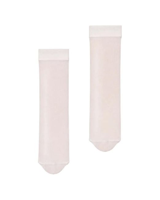 Wolford White Individual 10 Socks