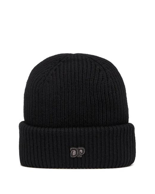 Daily Paper Black Beanie Mit Logo-Stickerei