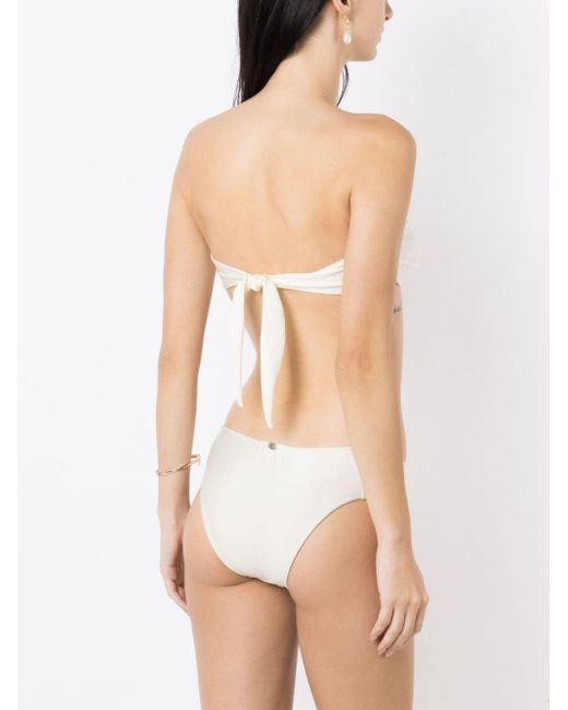 Bikini à détail noué Adriana Degreas en coloris White