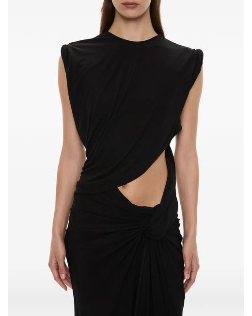 Christopher Esber Black Twisted Cut-Out Long Dress