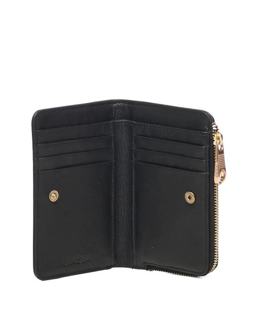 BIASIA Black Logo-Lettering Wallet