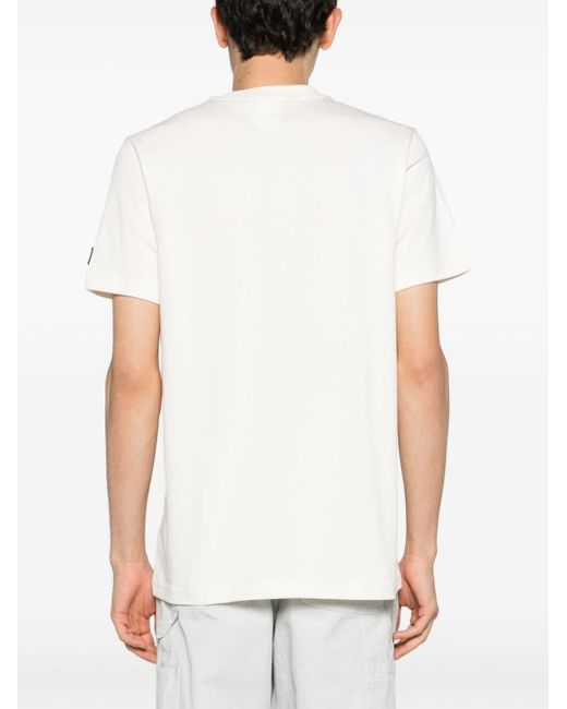 Camiseta con logo estampado Adidas de hombre de color White