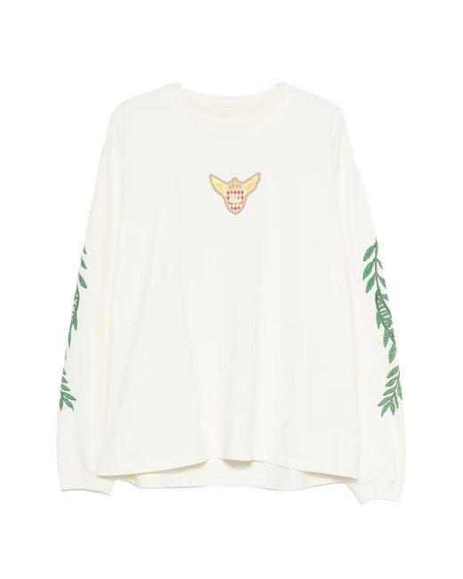 Rhude White Rallye Graphic-Print T-Shirt for men