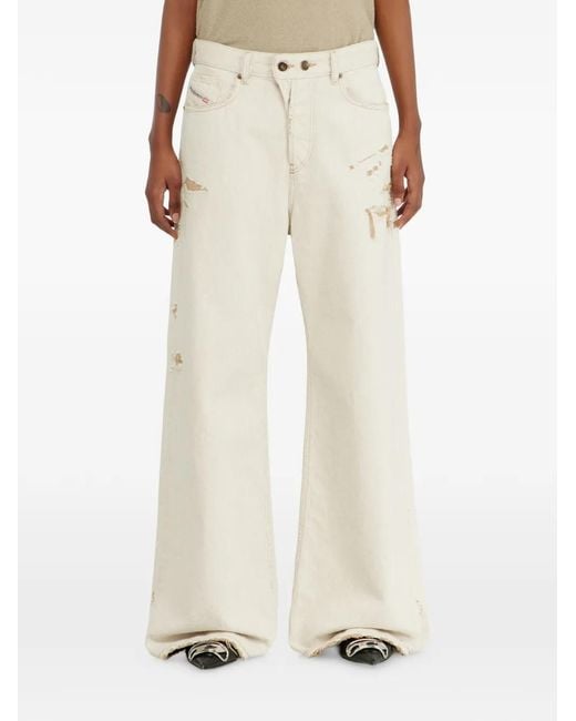 DIESEL White 1996 D-Sire Wide-Leg Jeans