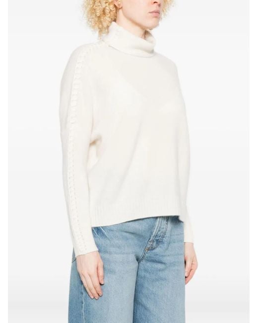 Kujten White Turtleneck Sweater
