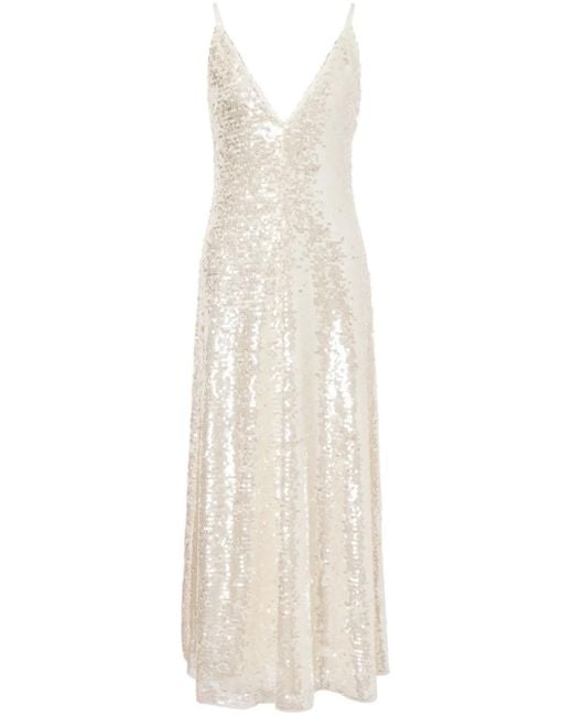 Philosophy Di Lorenzo Serafini White Abendkleid Mit Pailletten