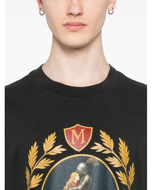 Melt Black Cotton Printed T-Shirt for men