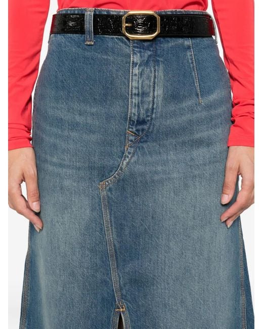 Victoria Beckham デニム Aラインスカート Blue