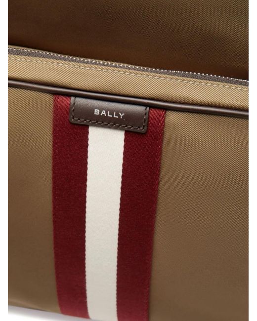 Bally Natural Mavrick Striped-Panel Backpack for men