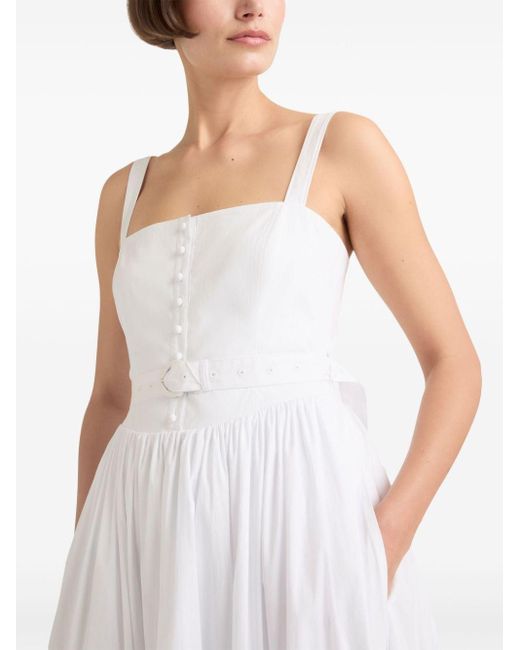Cinq À Sept White Amber Poplin A-line Dress
