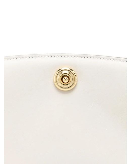 Liffner White Push-Lock Pouch