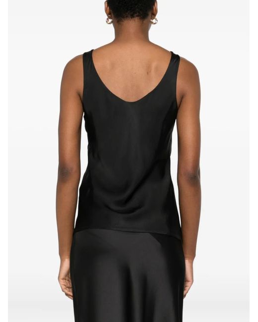 Dixie Black V-neck Cotton Top