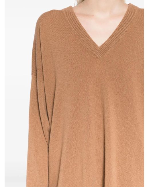 Maglione Lungo di N.Peal Cashmere in Brown