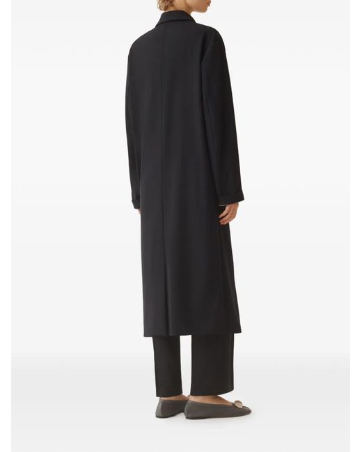 Fabiana Filippi Black Polyester Viscose Elastane Coat