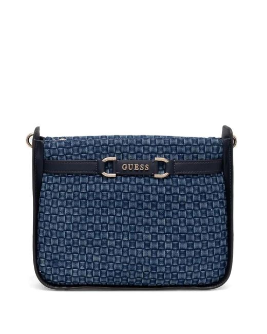 Borsa A Tracolla Con Stampa di Guess in Blue