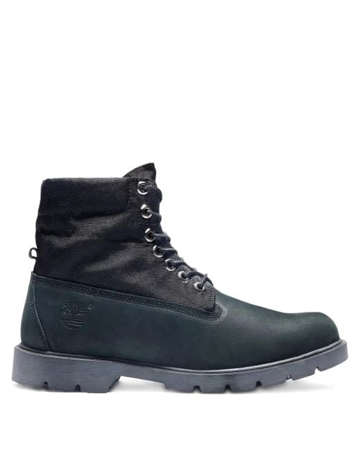 メンズ Timberland Roll-top "black" Boots Blue
