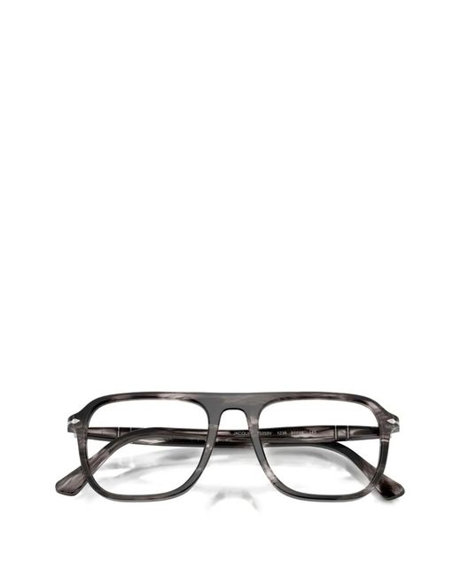 Persol Black Jacques Stripe-Pattern Glasses