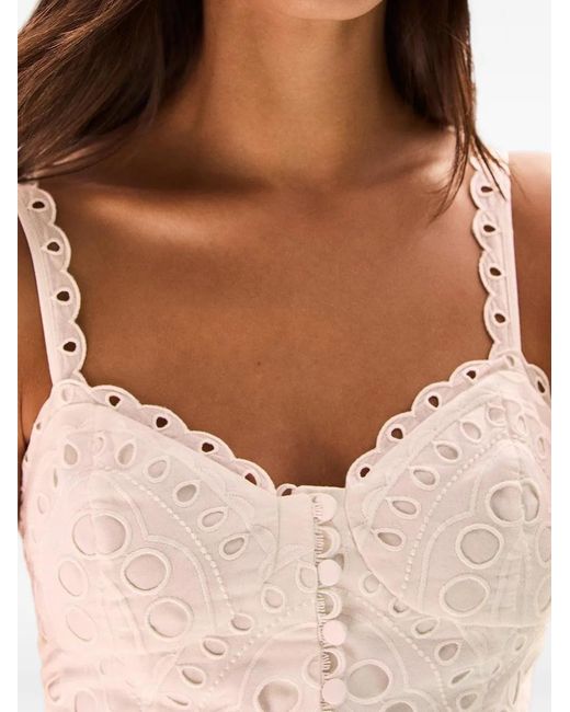 Charo Ruiz Natural Lace Scalloped Solace Dress
