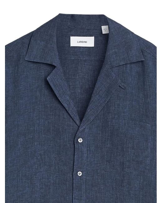 Lardini Blue Veste Boutonnée À Poches Plaquées for men