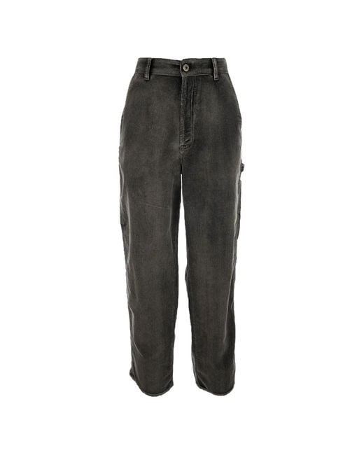 Miu Miu Black Corduroy Cargo Pants
