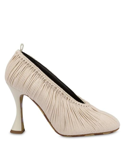Moschino White Calf Leather Pumps