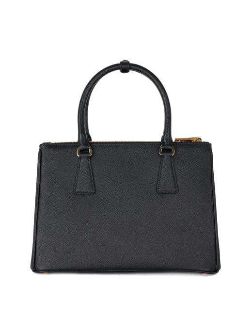 Prada Black Leather Top-Handle Shoulder Bag