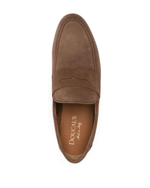 Doucal's Brown Rubber-sole Loafers for men