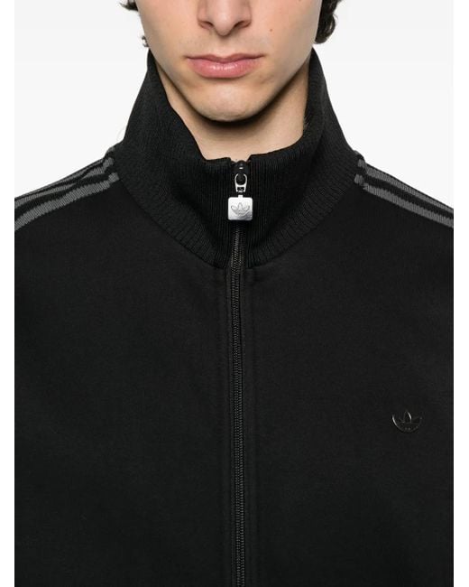 Adidas Black Premium 3-Stripes Track Top for men