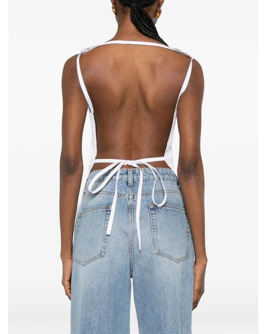 Rohe White Open-Back Crushed Top
