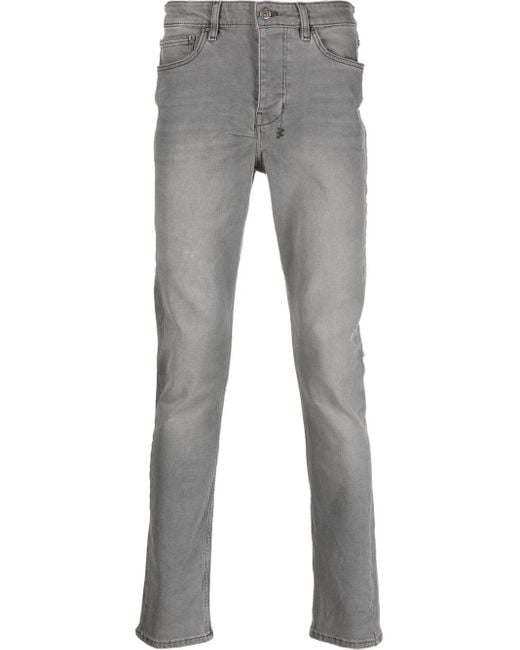 Ksubi Denim Midrise Stonewashed Jeans in Grey (Gray) for Men Lyst