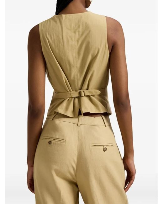 Chaleco Con Botones Polo Ralph Lauren de color Natural