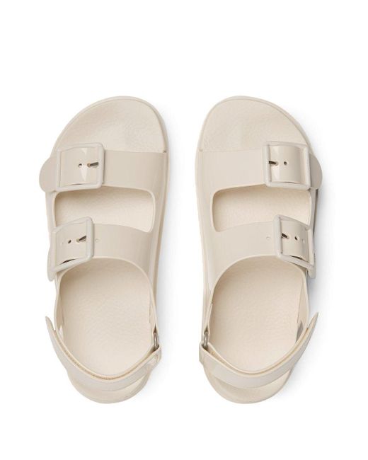 Gucci Rubber Sandalen Met GG-logo in het Wit - Lyst