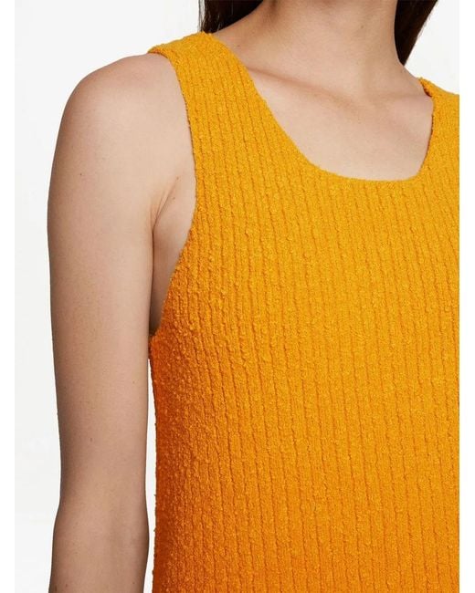 Proenza Schouler Yellow Mélange Bouclé Knitted Tank Top