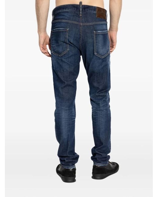 DSquared² Blue Pants 5 Pockets for men