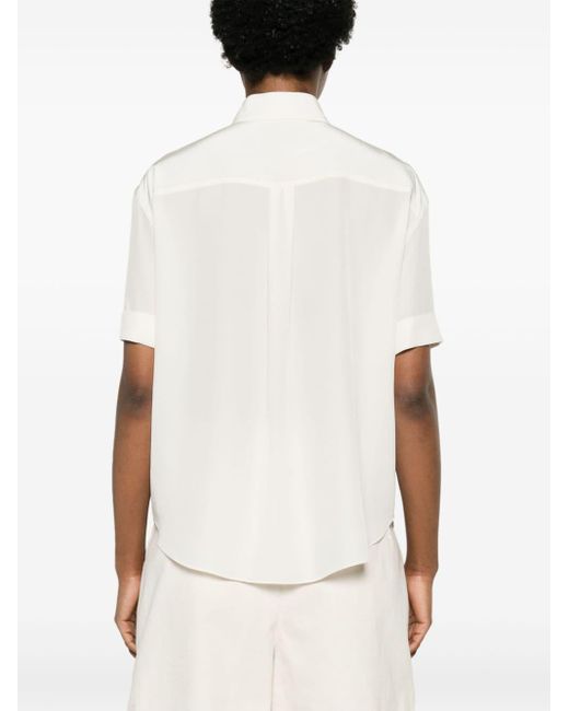 Camicia con colletto dritto di Brunello Cucinelli in White