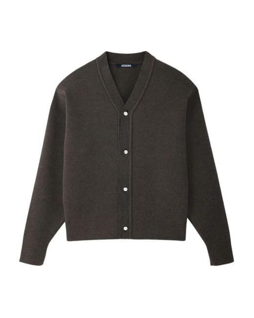 Jacquemus Black V-Neck Cardigan for men