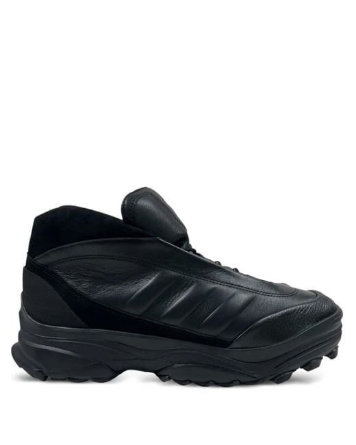 Y-3 Black Gsg9 2.0 Leather Lace-Up Sneakers for men
