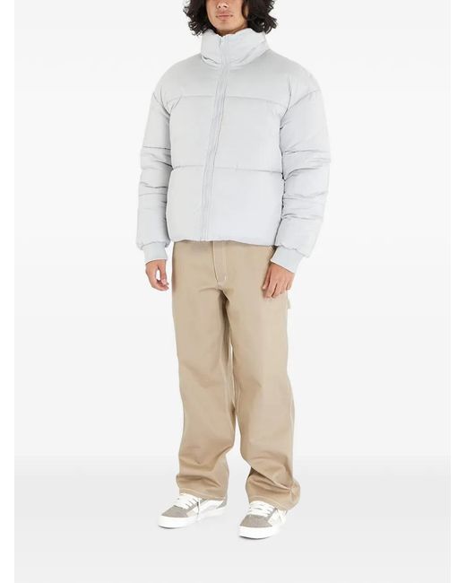 Urban Classics White Padded High-Neck Jacket for men