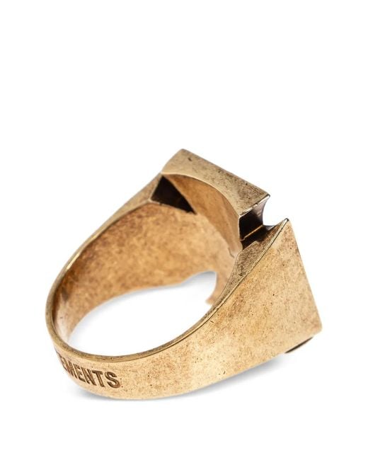 Vetements Metallic Bague À Design Croisé
