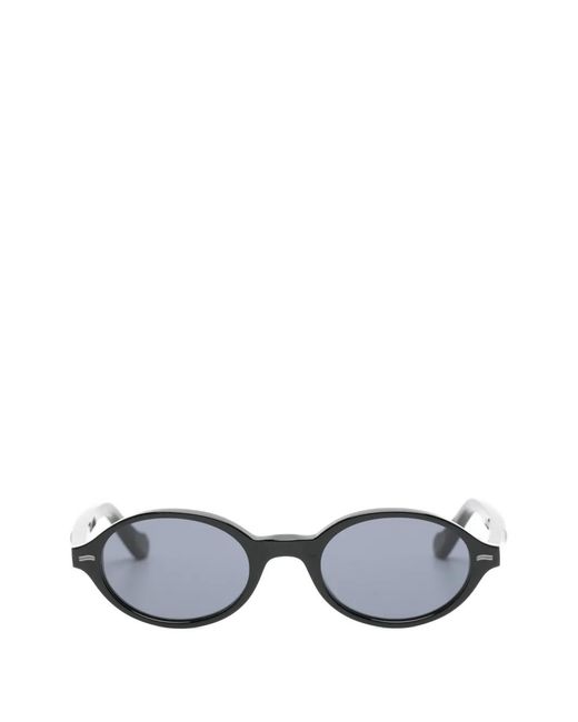 Kyme White Russell Round-Frame Sunglasses
