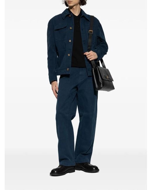 Versace Blue Denim Jackets for men