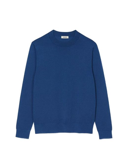 Sandro Blue Fine Knit Sweater for men