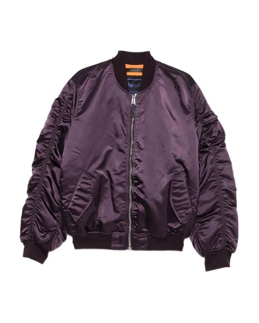 Alpha Industries Purple Zip Ma-1 Uv Jacket